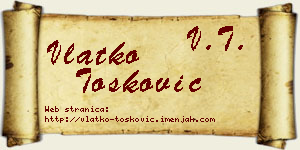 Vlatko Tošković vizit kartica